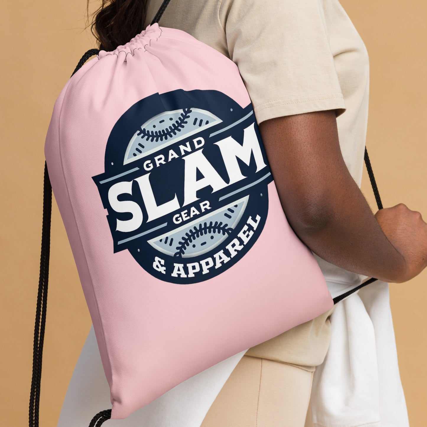 Grand Slam Gear Vibrant Drawstring Bag Pink - Sporty Style Meets Functionality