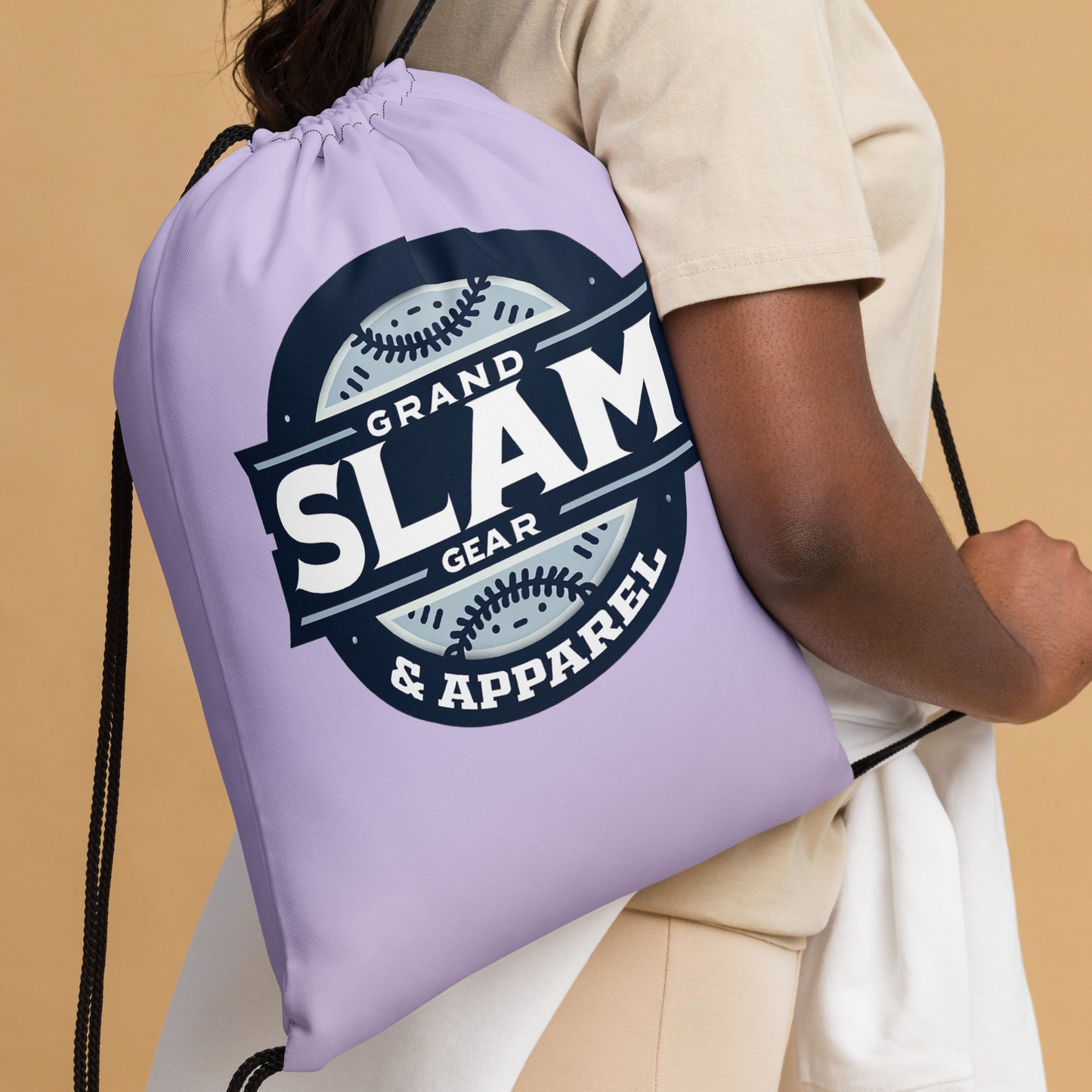 Grand Slam Gear Vibrant Drawstring Bag Lilac - Sporty Style Meets Functionality