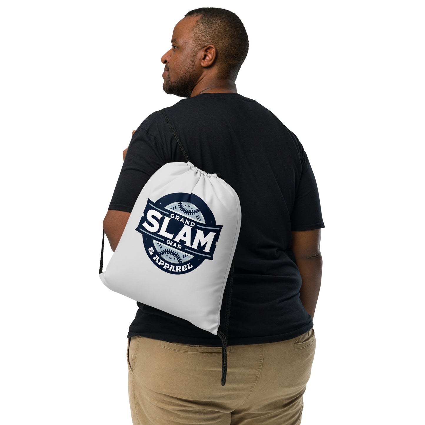 Grand Slam Gear Vibrant Drawstring Bag Grey - Sporty Style Meets Functionality