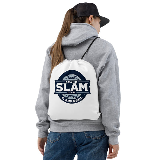 Grand Slam Gear Vibrant Drawstring Bag White - Sporty Style Meets Functionality